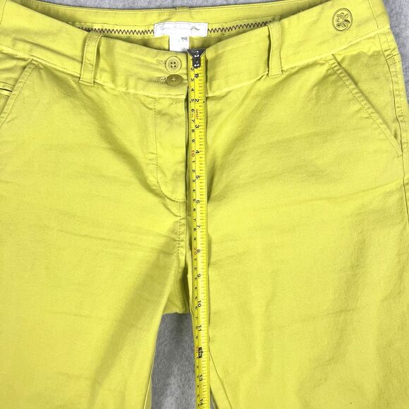Tommy Bahama Pants Womens Eight Lime Silk Blend Straight Fit Capri Pant Vacation - Picture 8 of 12